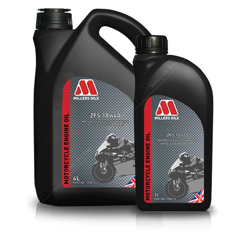 Millers Oils - ZFS 10w40 Motorcycle Oil., exceeds JASO 2